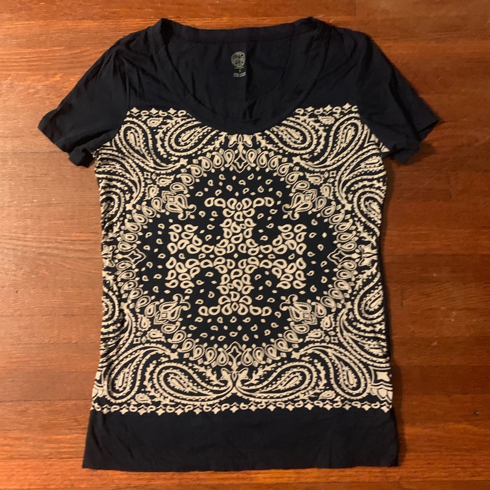 Tory Burch Navy T Shirt Sz S